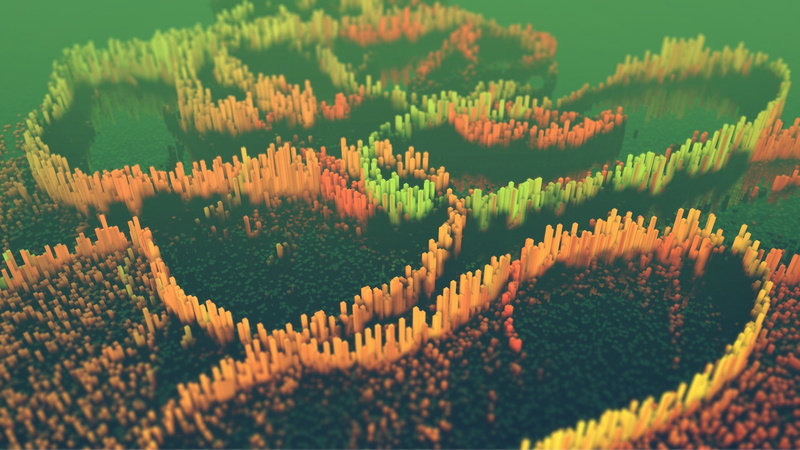 plant, inflorescence, Photoshop, render, green color, close-up, growth, Cinema 4D, tranquility, outdoors, 1080P, day, land, beauty in nature, vulnerability