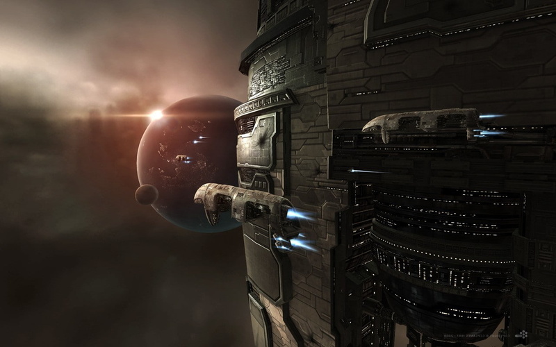 sunset, focus on foreground, building exterior, the past, close-up, metal, sky, nature, eve online amarr space spaceship, industry, building, no people