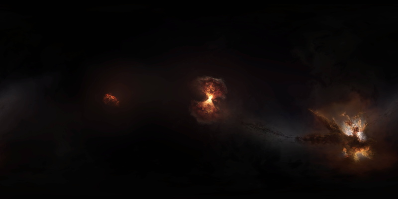 video games, fire, moon, astronomy, no people, nature, exploding, cloud - sky, illuminated, beauty in nature, explosive, smoke - physical structure, dark