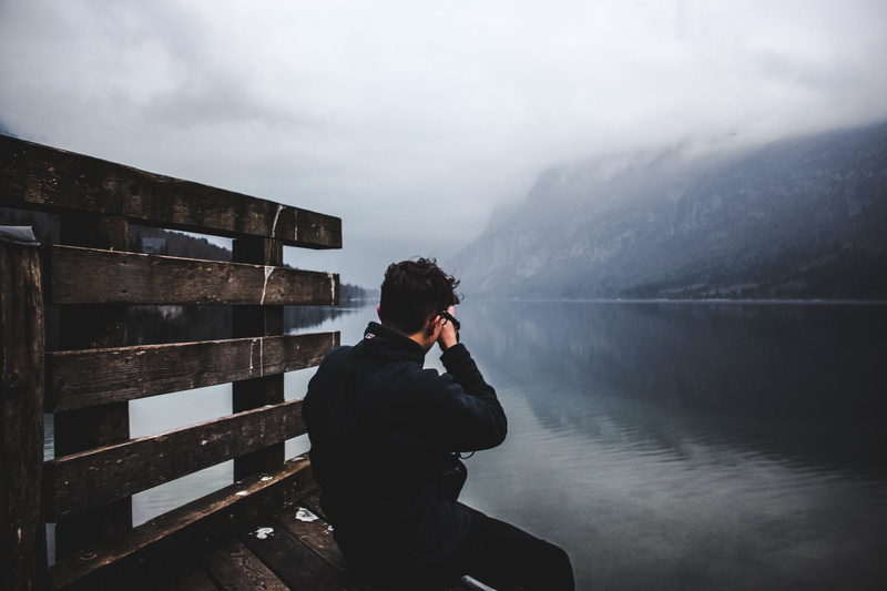 mountain, photographing, plants, photography themes, nature, sky, photographer, camera - photographic equipment, clouds, outdoors, forest, man, day, 5K
