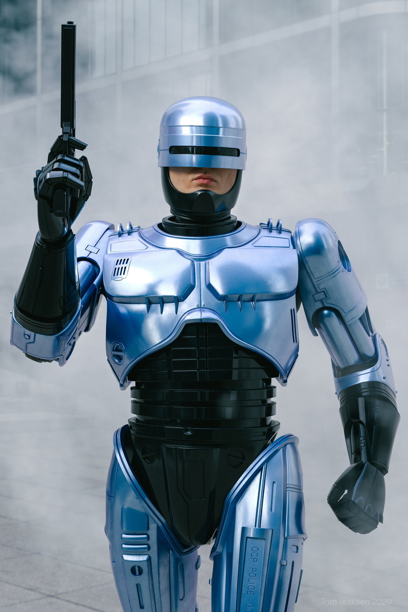 science fiction, 2K, ArtStation, cyborg, artwork, RoboCop, movies