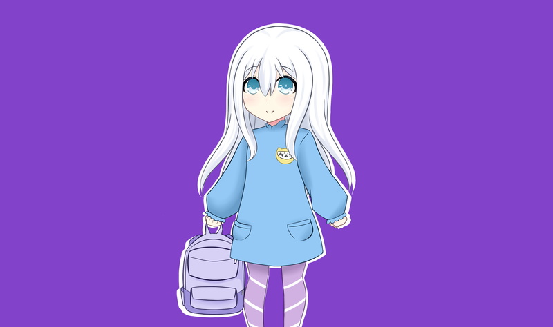 futuristic, holding, Kanade Silver, creativity, little girl, digital composite, human body part, blue, Date A Live, human representation, standing, hairstyle
