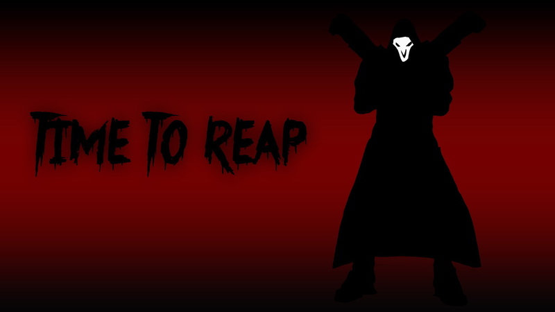 digital art, typography, red background, mask, silhouette, Reaper (Overwatch), 1080P