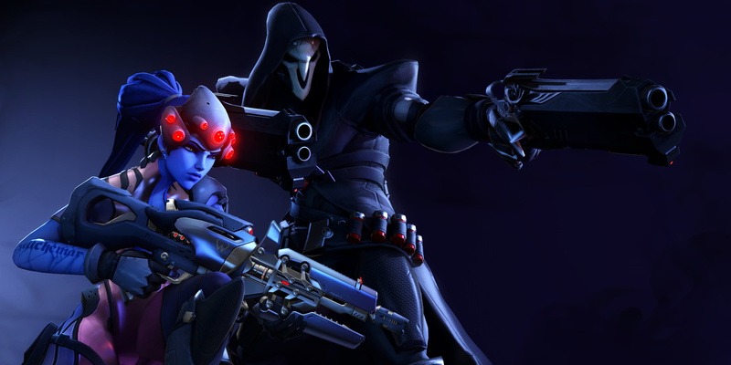 Reaper (Overwatch), Video Game, 4K, Widowmaker (Overwatch), Overwatch