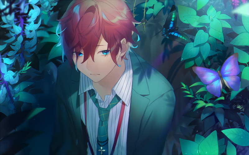 Hypnosis Mic, Doppo Kannonzaka, Boy, Butterfly, Anime, 4K
