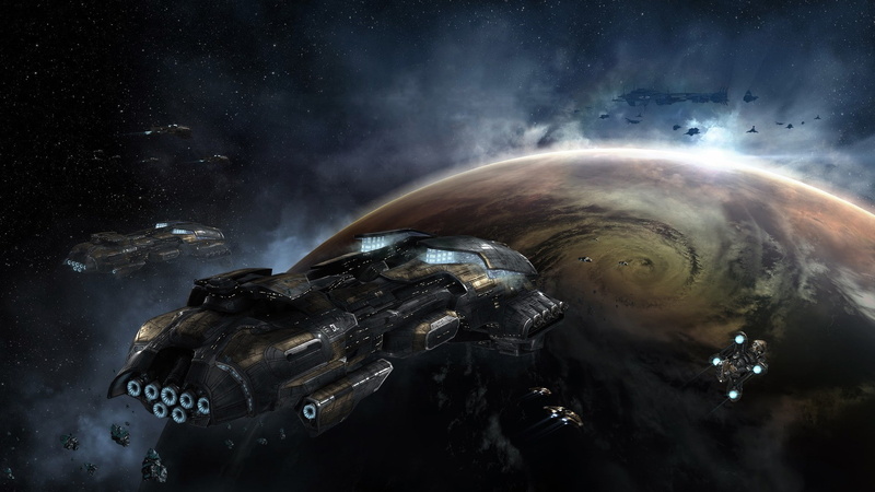 space, video games, spaceship, planet, EVE Online, 1080P, Gallente