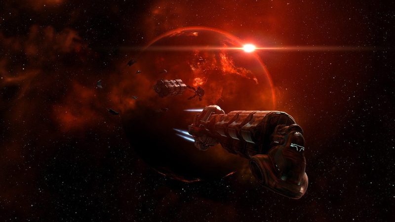 nature, 1080P, effort, Gallente, digital composite, illuminated, star - space, men, clothing, red, outdoors, sportsman, dark, spaceship, EVE Online, one person