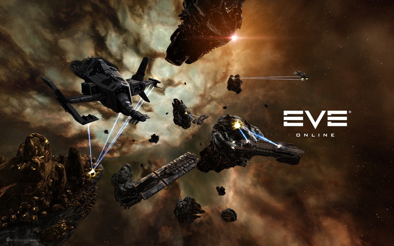 EVE Online, 1080P, Mining, space, Caldari, spaceship, video games