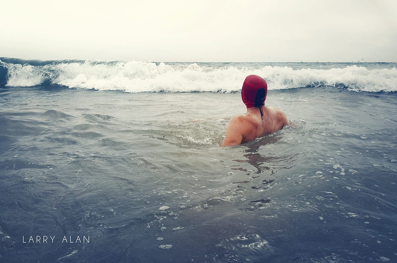 waves, leisure activity, Larry Alan, sea, real people, shirtless, waterfront, 480P, sport, one person, horizon over water, water, swimming cap, motion