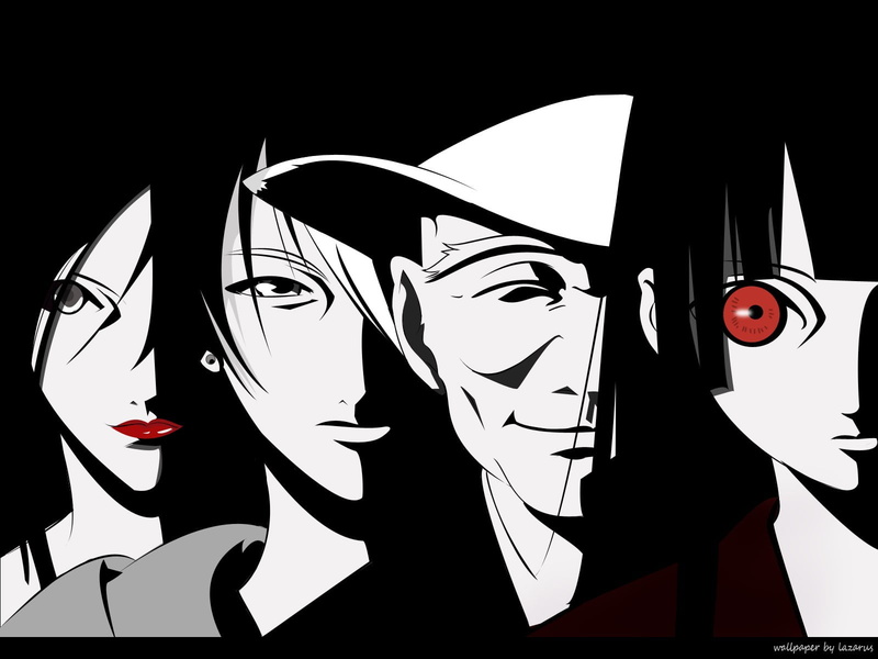 portrait, digital composite, Enma Ai, Ren Ichimoku, real people, close-up, headshot, black background, Wanyudo, creativity, studio shot, mask - disguise