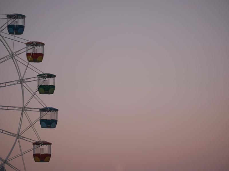 forever, arts culture and entertainment, hanging, leisure activity, 5K, built structure, low angle view, luna park, orange, leisure activities, ride, no people