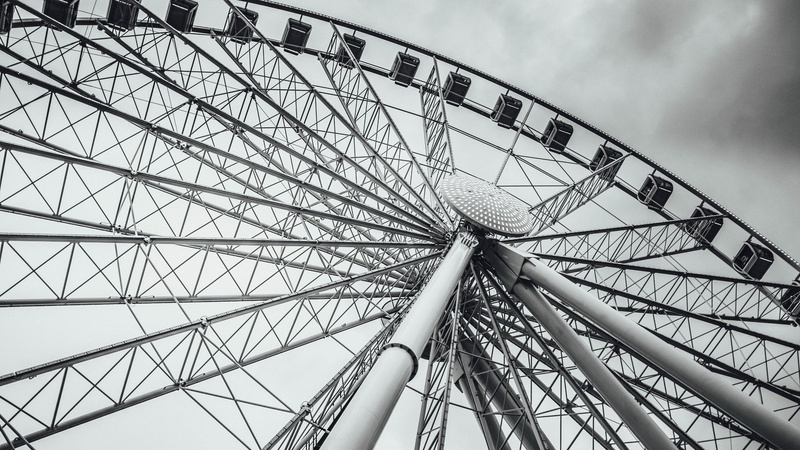 cloud - sky, nature, pattern, plywood, wood, garden, geometric shape, inflatable, large, leisure activity, clock, ferris wheel, arbour, directly below
