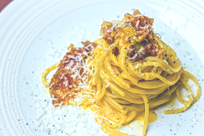 food, close-up, spaghetti carbonara, foodporn, food and drink, wellbeing, pasta, uova, tagliatelle, ready-to-eat, indoors, 5K, carbonara, italian food