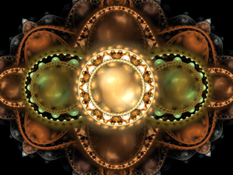 hd, white, brown, fractal, green, 1080P, abstract, artwork
