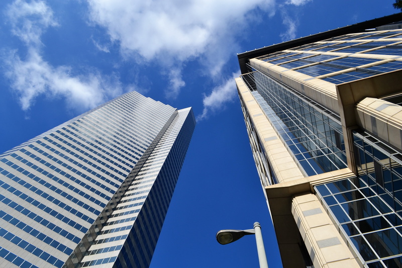 exterior, tower, home, office building exterior, solar energy, business, corporate, light, amazing, blue, erect, looking up, 4K, corporation, lamp post