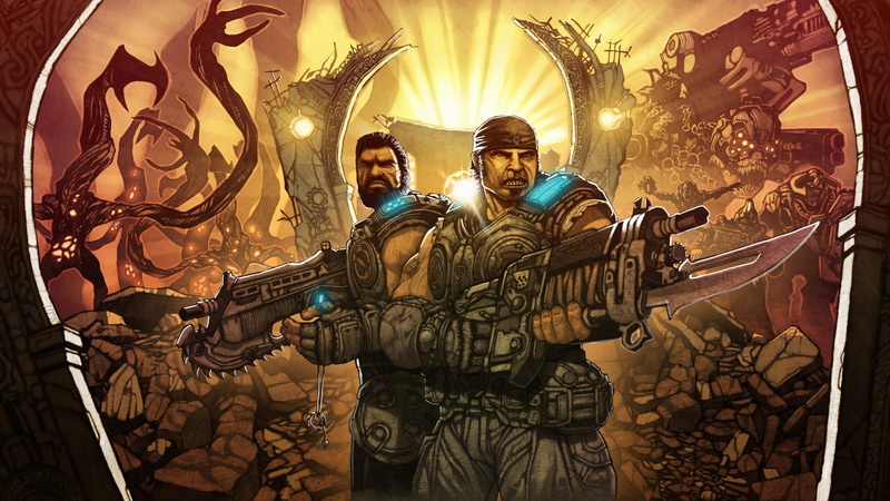 Dominic Santiago, Gears Of War, Marcus Fenix, 1080P