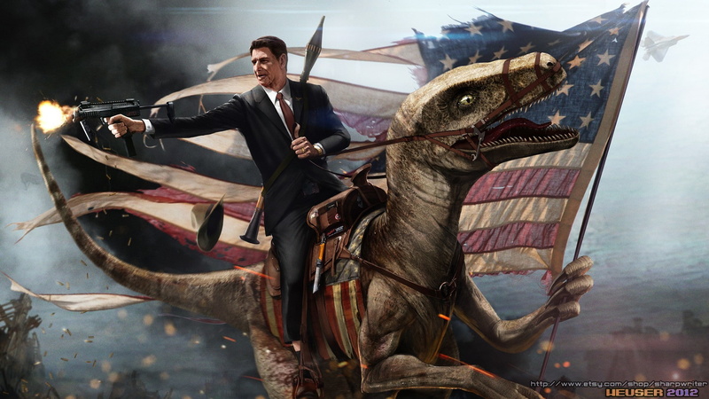 1080P, digital art, Ronald Reagan