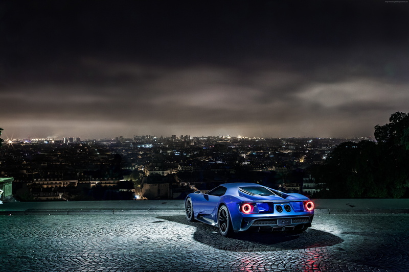 blue, concept, sports car, Ford GT, test drive, supercar, 4K, luxury cars
