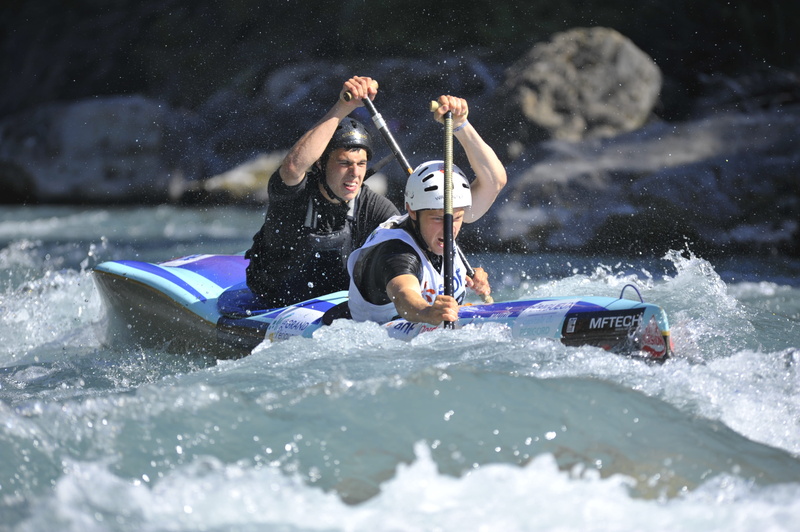 people, men, rioclar, descent, speed, lifestyles, torrent, challenge, lauzet, sport, outdoors, water-vives, two people, leisure activity, motion, kayak