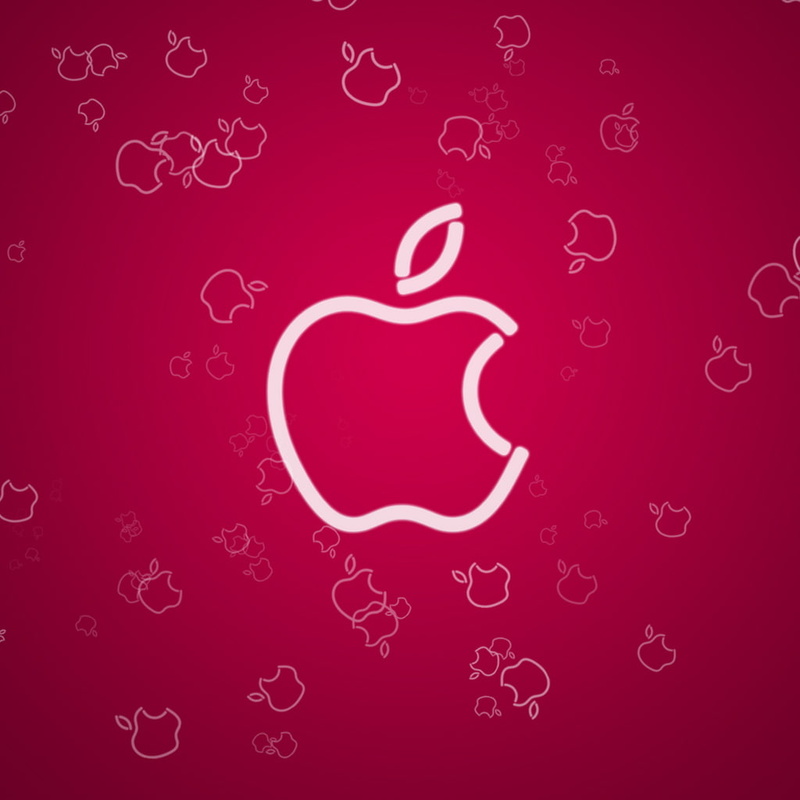 log, apple, electronic, electronic products, logo, background, red background, red, products, brand, 480P, technology