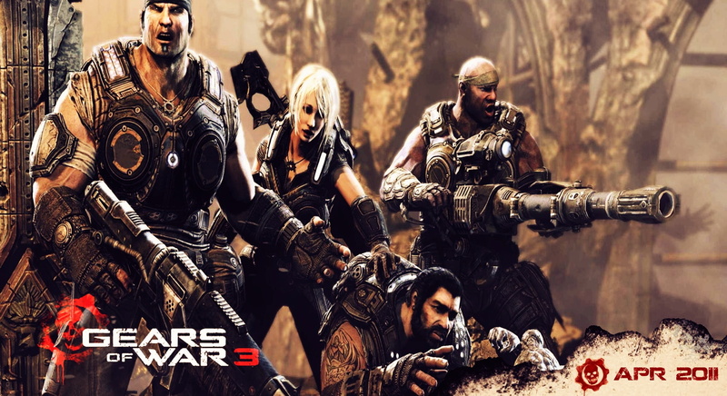 1080P, art, gears, marcus, x, war, dom, gears of war, santiago, video, Video Games, games, fenix, hd