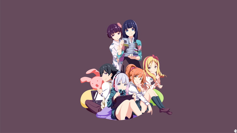 cut out, Elf Yamada , childhood, Senju Muramasa, Eromanga-sensei, Izumi Masamune, full length, group of people, people, Izumi Sagiri, Takasago Tomoe, bonding