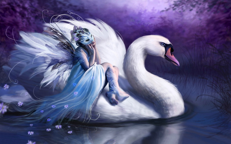 girl, swan, 1080P, masked, fantasy