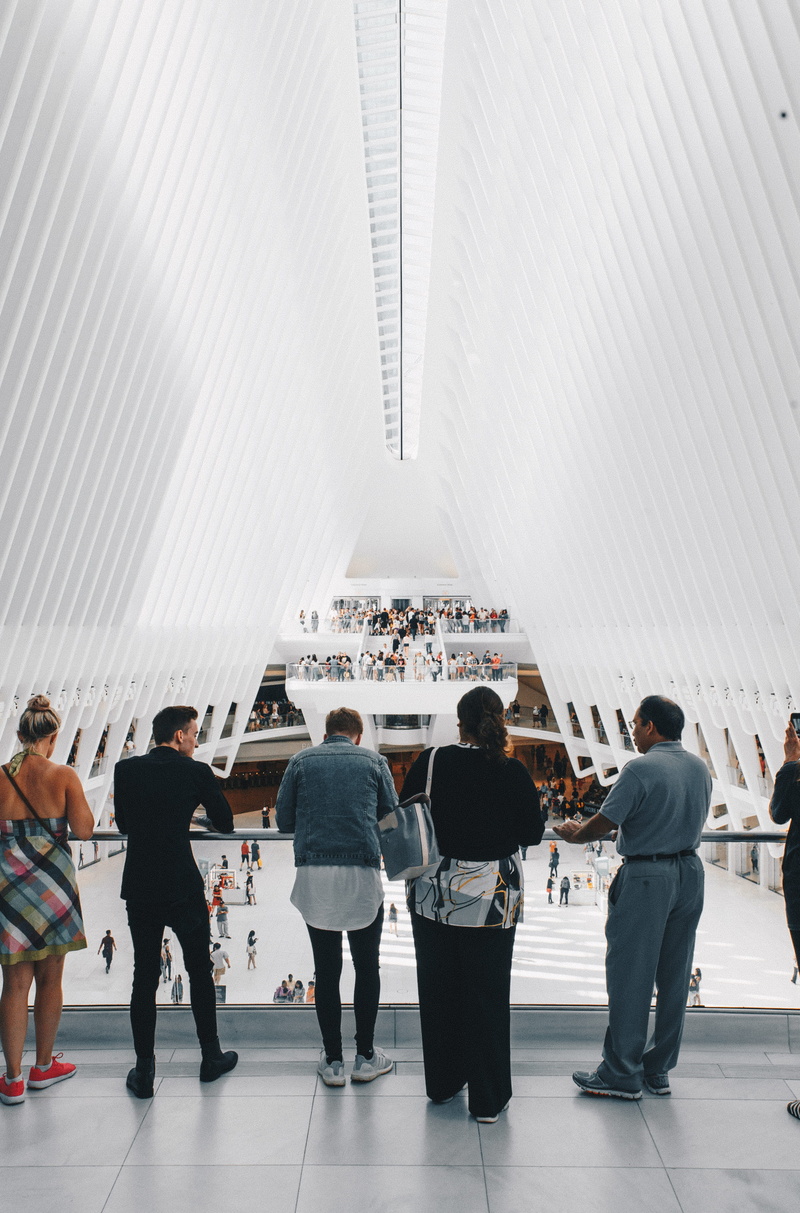 oculus, crowd, mall, big apple, tourism, group of people, shop, the oculus, indoors, minimalistic, city, travel, lifestyles, diversity, minimal, manhattan