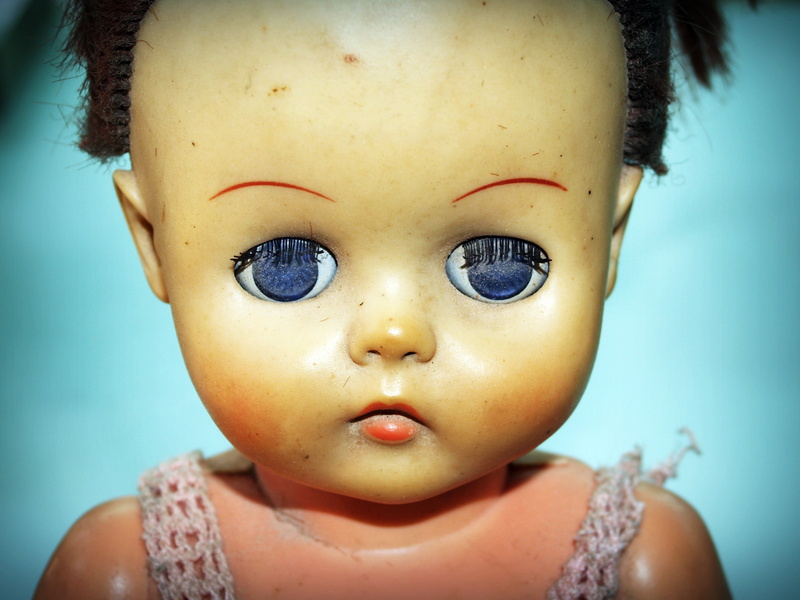 front view, looking at camera, headshot, childhood, looking, one person, flea, real people, used, old, dressed, undressed, human face, girls, people, colored background
