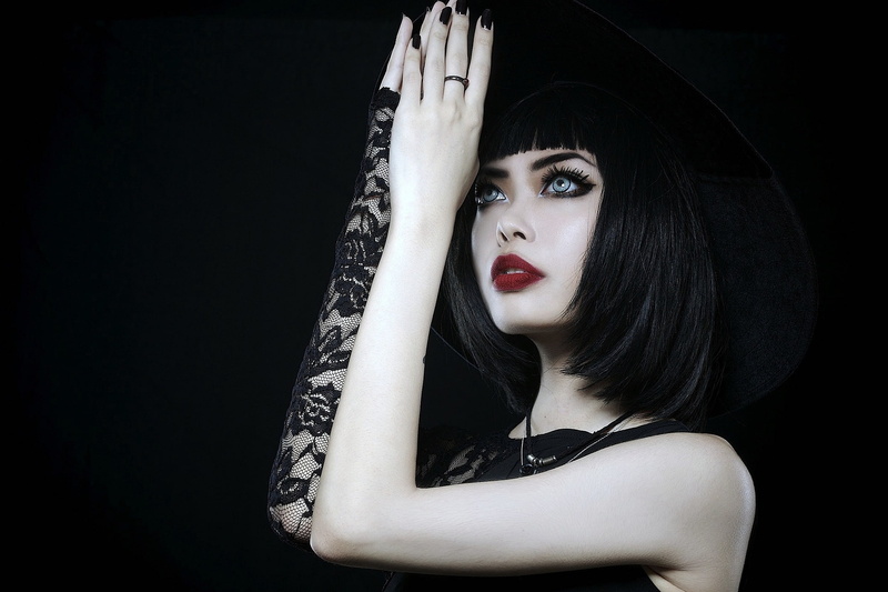 sunhat, black, s, women, girl, Wylon To Hayashi, look, 1080P, model, Asian