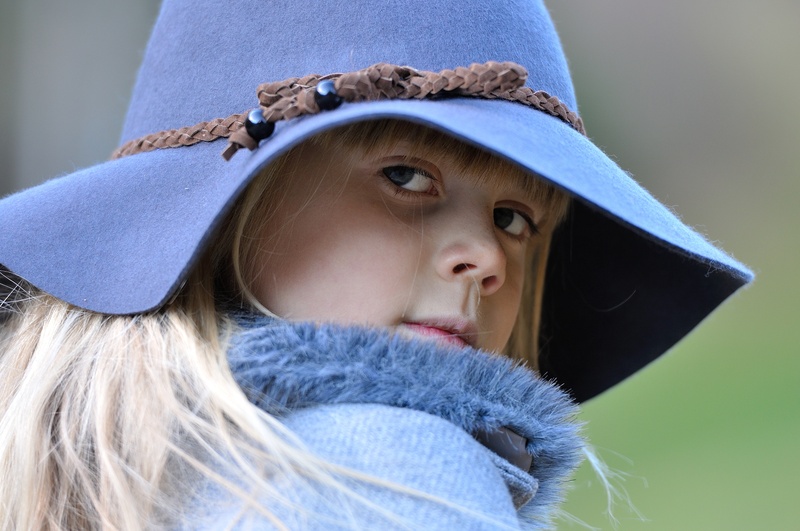 females, looking, rascal, one Person, women, child, hat, offspring, hood, headshot, people, focus, 4K, wearing, outdoors, raider, blue, photography, warm clothing