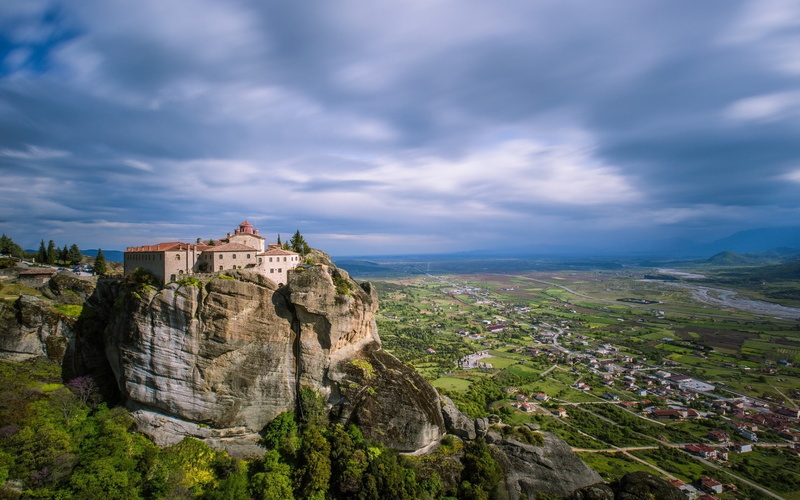 landscape, mountain, Meteora, 1080P, greece