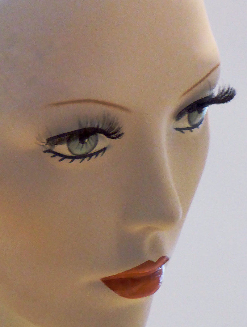 nose, human eye, eyelash, one person, young adult, mask, iris, studio shot, contemplation, young women, red, mannequin, beauty, women, indoors, eye-liner