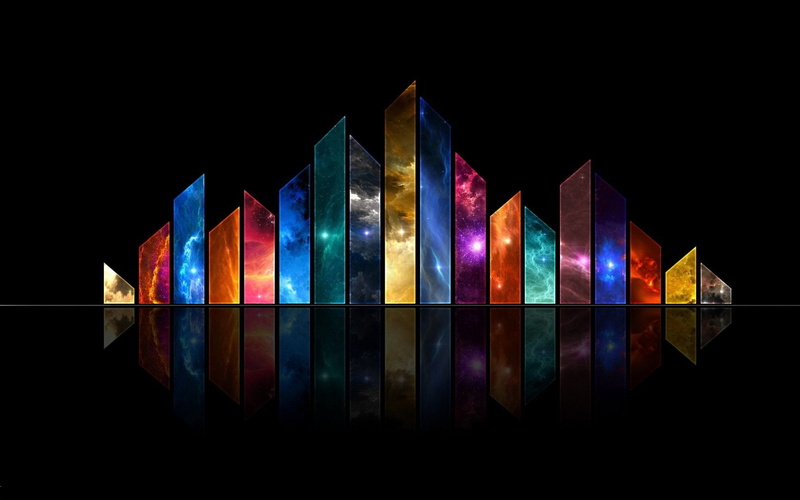 Space, 1680x1050 px, 720P, cars, outer, nebulae, x, art, Mosaic, multicolor, px, hd, lamborghini
