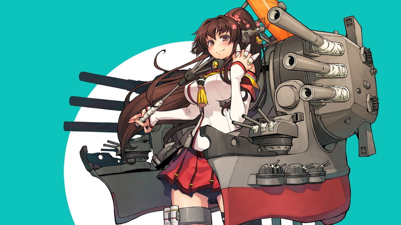 Anime Girls, Yamato (KanColle), hair, yamato, pink, Kantai Collection, hd, girls, people, px, anime, x, art, collection, kancolle, kantai, 1080P, 1920x