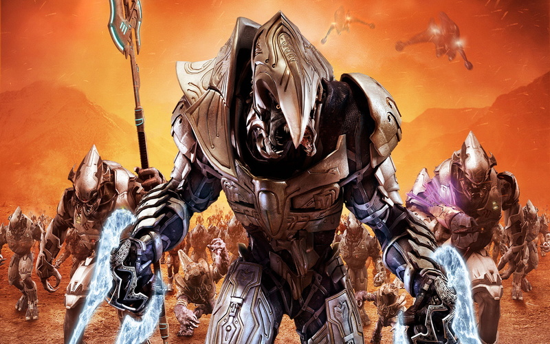 Sangheili, Grunt (Halo), Halo, energy sword, futuristic armor, sword, Banshee (Halo), Covenant, 2K, video games, aliens