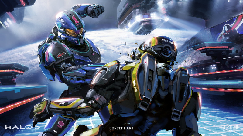 space, video games, Spartans (Halo), digital art, futuristic armor, concept art, Halo, battle, Halo 5: Guardians, planet, video game art, 2K
