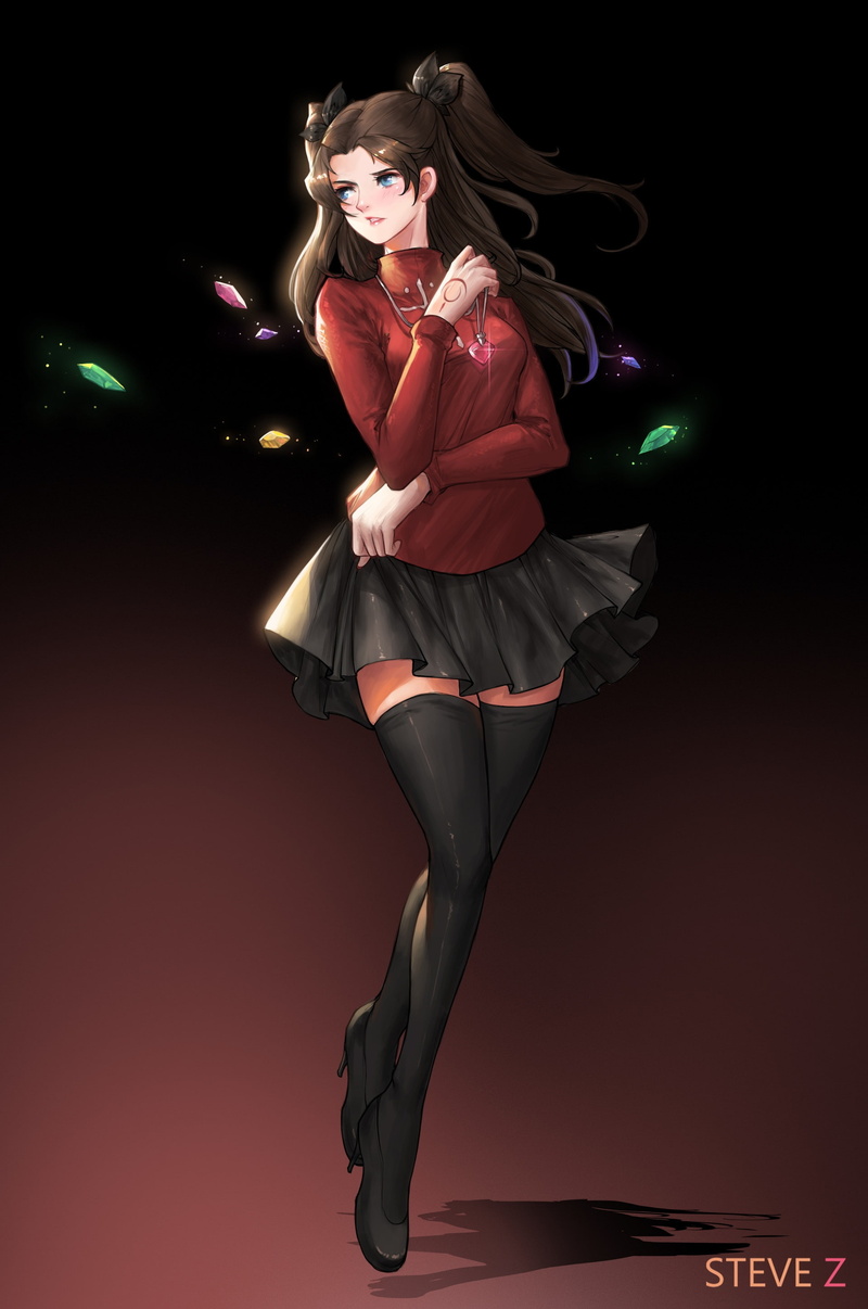 dress, steve-zheng-tohsaka-rin, 2K, fantasy, character, beautiful, original, woman