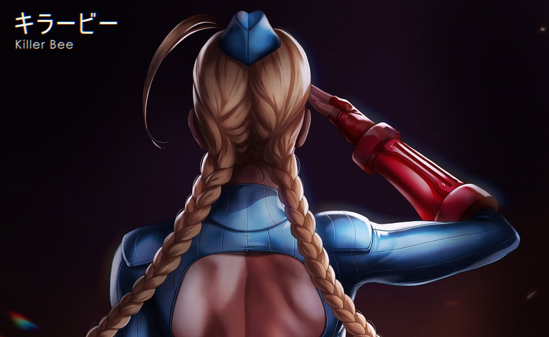 Anime, 1080P, Braid, Rear, Street Fighter, Long Hair, Cammy (Street Fighter), Glove, Girl, Blonde, Military, Hat