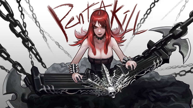 legends, fantasy, pentakill, metal, league, mmo, heavy, online, 1080P, fighting