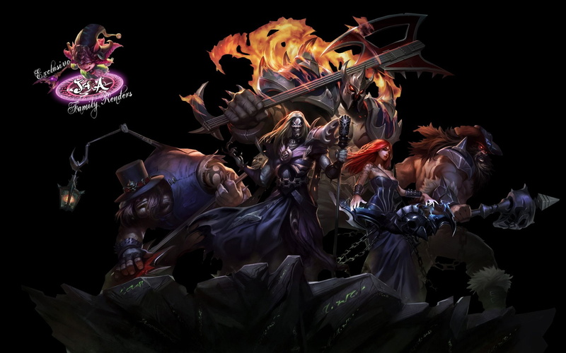 online, heavy, fantasy, metal, legends, pentakill, mmo, fighting, league, 1080P