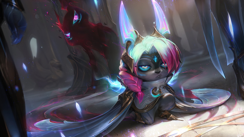 Dawnbringer and Nightbringer, dark, League of Legends, digital art, Vex (League of Legends), 4K, shadow, Riot Games, GZG, 8K, Vex