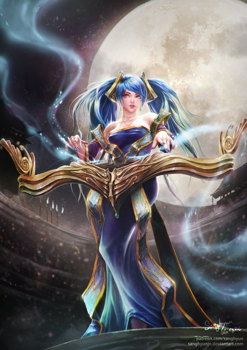 Sona (League of Legends), Sanghyun Je, realistic, League of Legends, 720P