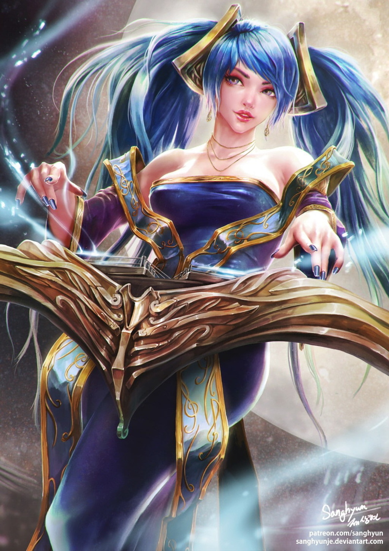 realistic, League of Legends, 720P, Sanghyun Je, Sona (League of Legends)