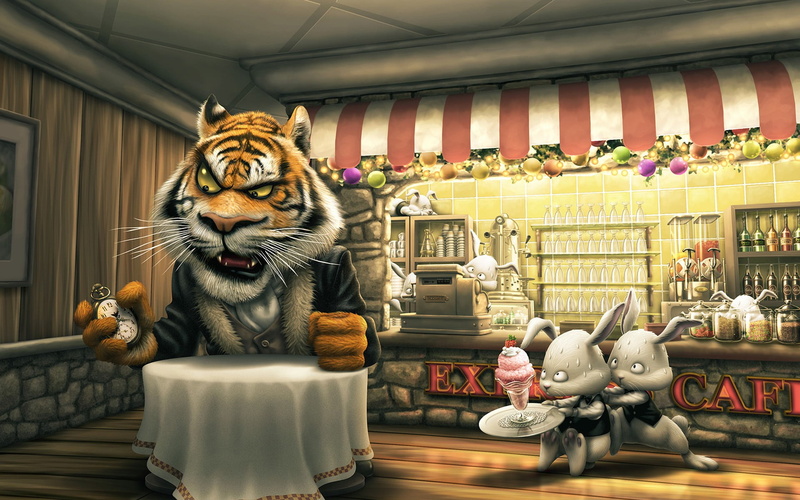 two, variation, digital, store, cat, artwork, human representation, retail, representation, choice, creativity, tiger, indoors, mammal, whisker
