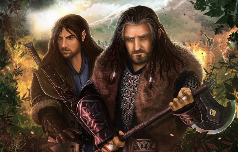 Hobbit, art, thorin oakenshield, lord of the rings, 2K, dwarf