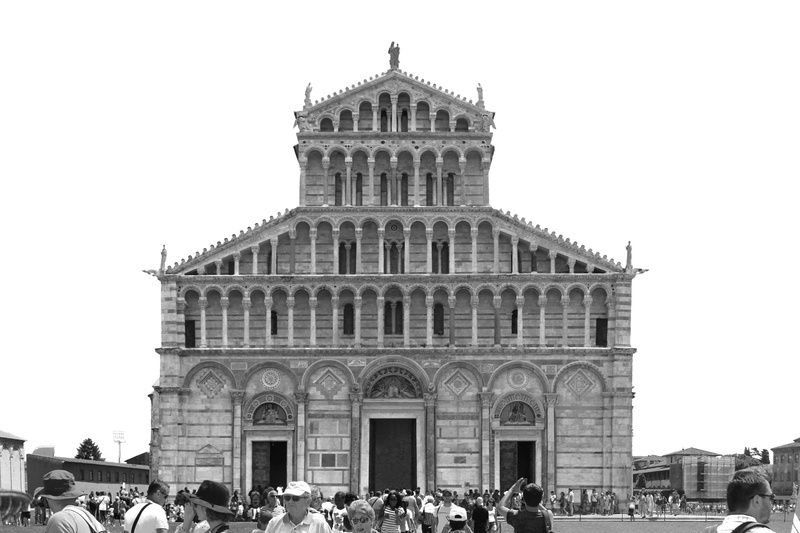 arch, province of pisa, cathedral, large group of people, nature, building exterior, ornate, built structure, crowd, italy, dom zu pisa, clear sky, lifestyles