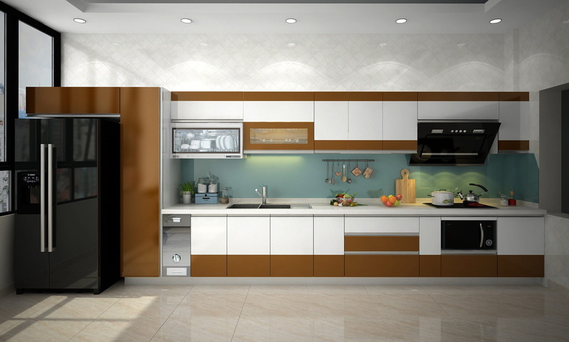 household equipment, refrigerator, shelf, appliance, Dep, 1080P, steel, furniture, domestic room, tiled floor, domestic kitchen, tile, Tu, no people, kitchen