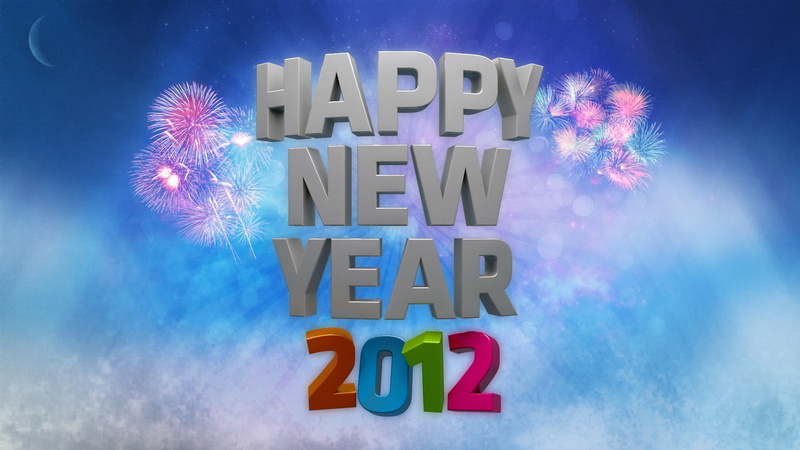 New, Happy, Year, 2012, Fireworks, 1080P