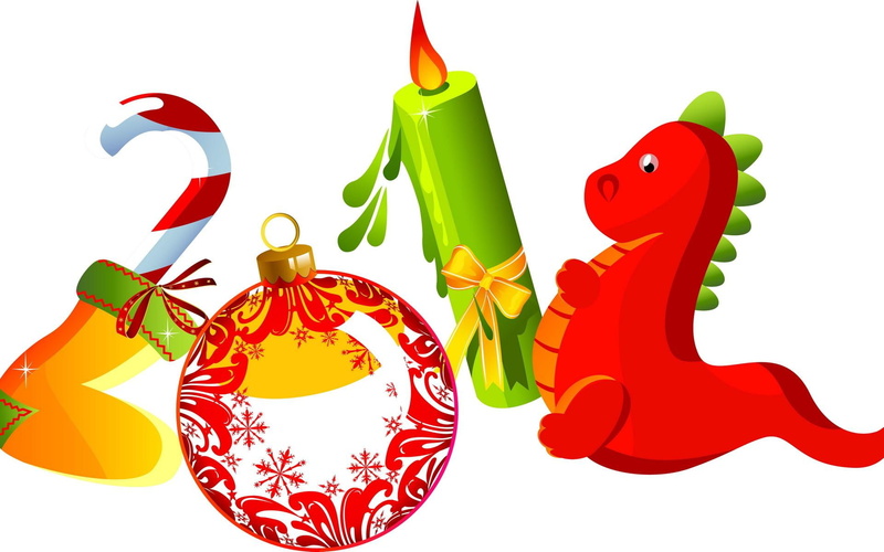 symbolics, figures, 1080P, new year, 2012, new, year, christmas, dragon